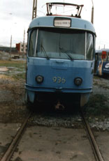 Грузовой вагон № 936 в Западном депо. Фото - 22 сентября 2002 г.