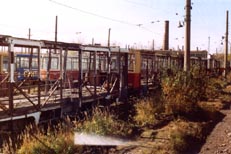Разукомплектованные трамвайные вагоны КТМ-5