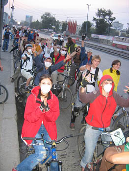 Акция екатеринбургских велосипедистов в День без автомобиля