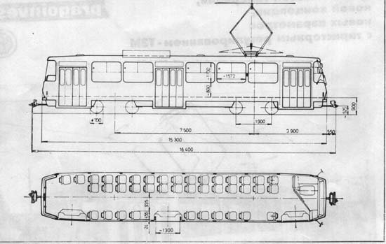 Чертёж вагона Т-3М